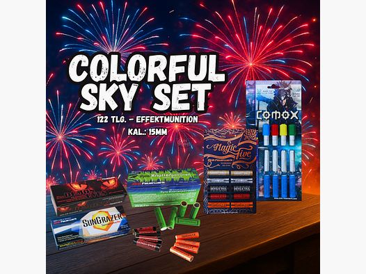 COLORFUL SKY SET !!! - Effektmunition/ Feuerwerk - 122 tlg.