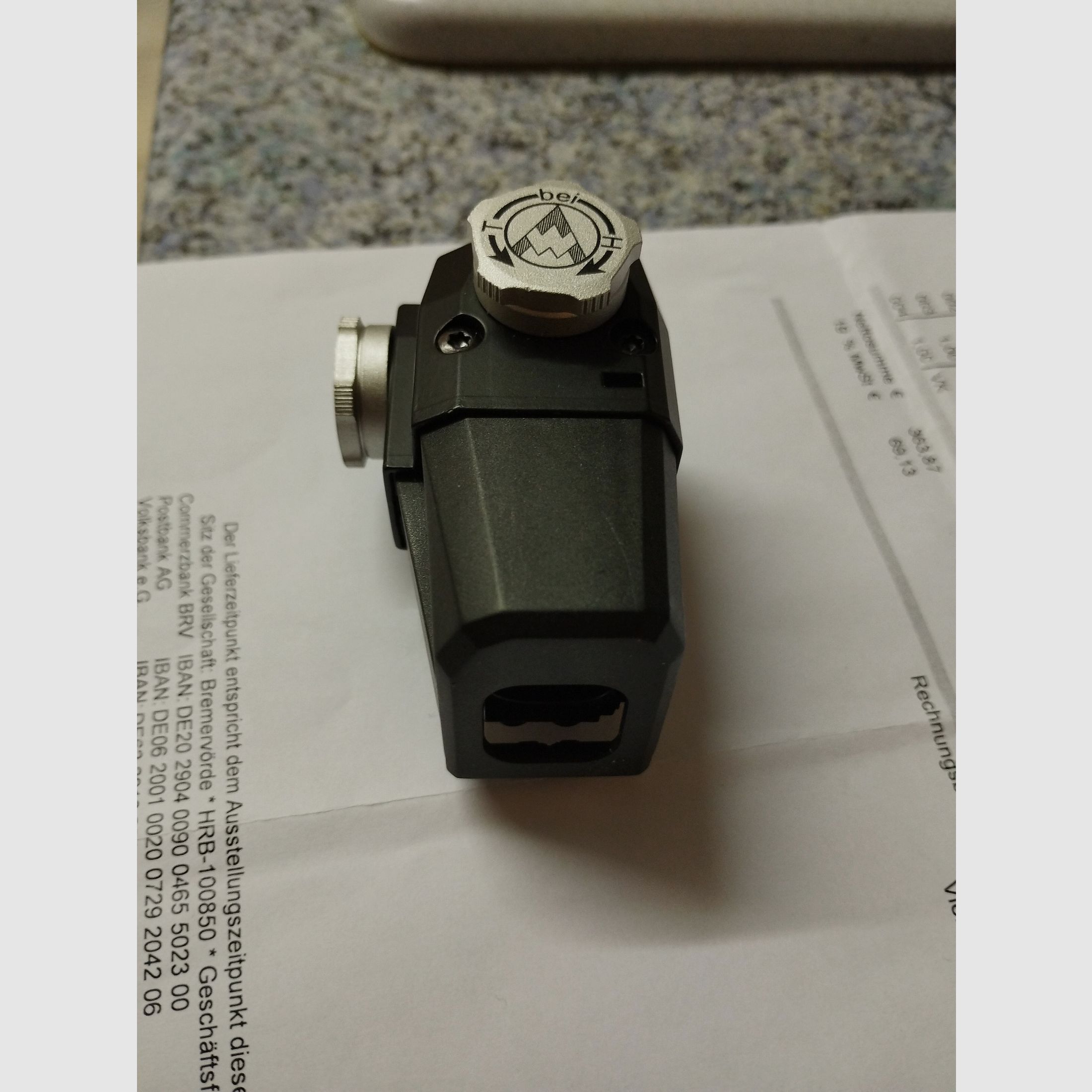Dioptre de précision Feinwerkbau 4981 pivotant 20 clics