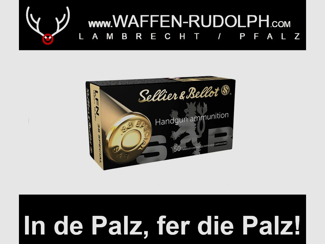 Sellier & Bellot .38Spec. FMJ Volle Mantel 10,2g/158gr.