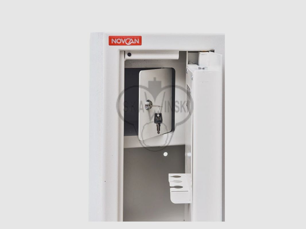 NOVCAN gun cabinet for 3 firearms G-3/S1/3-350 with key lock RAL 9002, image 11 of 16