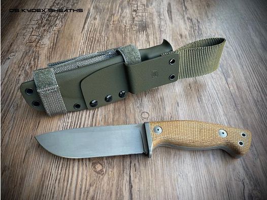 Fox Knives MR 104 TFG – Markus Reichart Design | Set completo con fodero in pelle originale e Kydex personalizzato