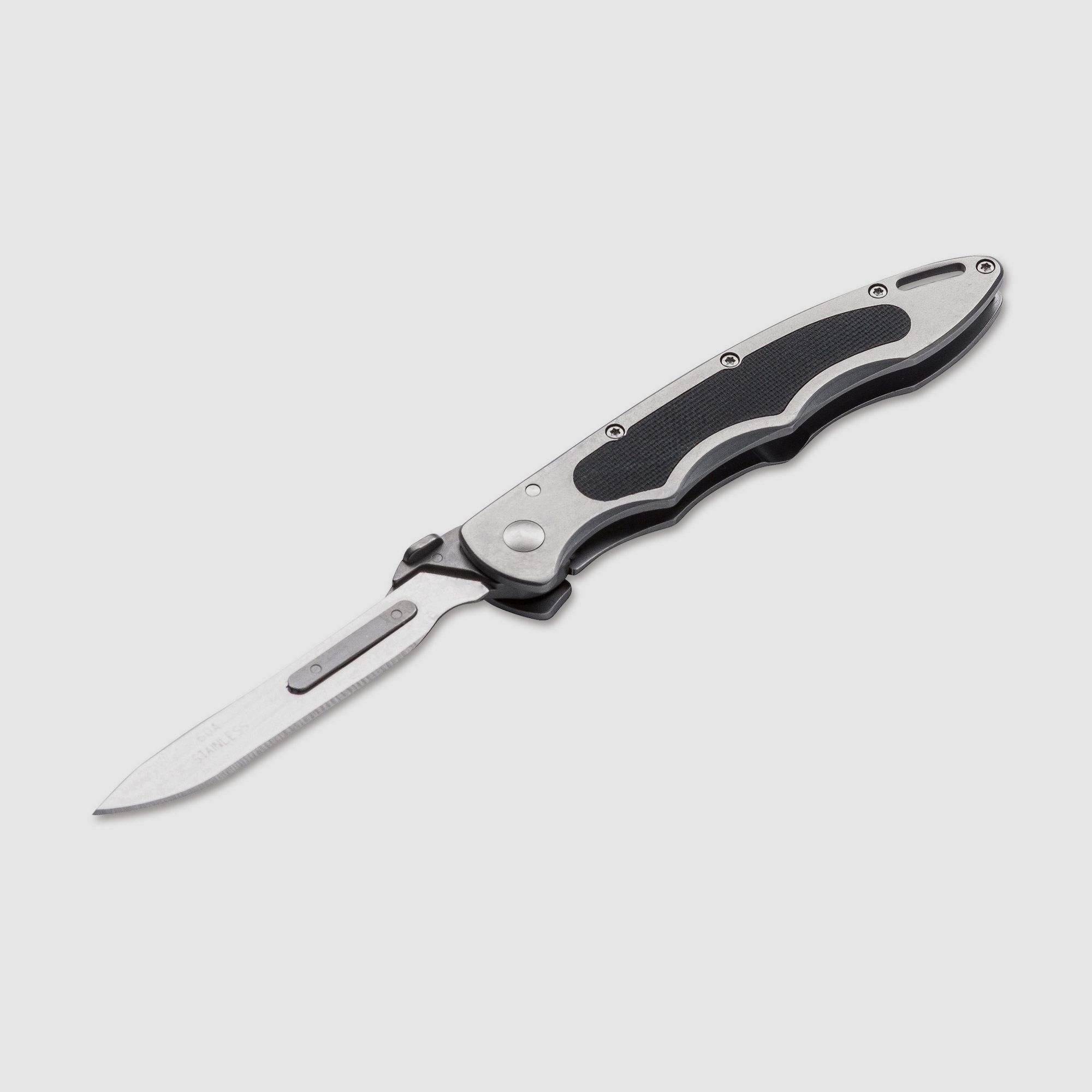 Taschenmesser Piranta Original Skalpell + 12 Ersatzklingen + Etui