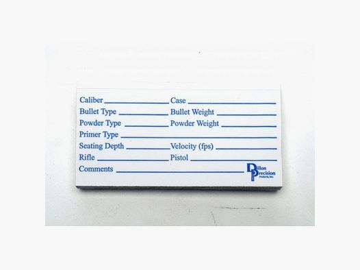 Dillon Ammo Box Extra Loading Data Labels for Ammo Boxes, Pkg of 100