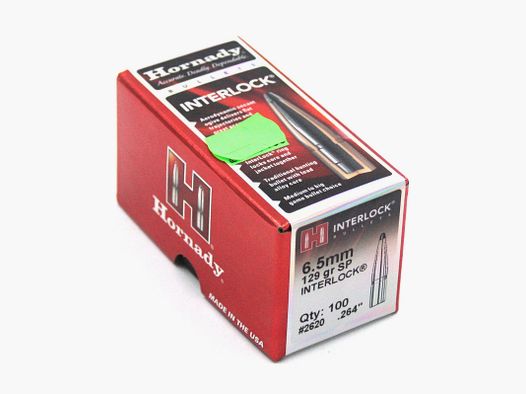 Pociski myśliwskie, Hornady .264 Interlock, 129gr, 100 szt., 6.5mm Creedmoor