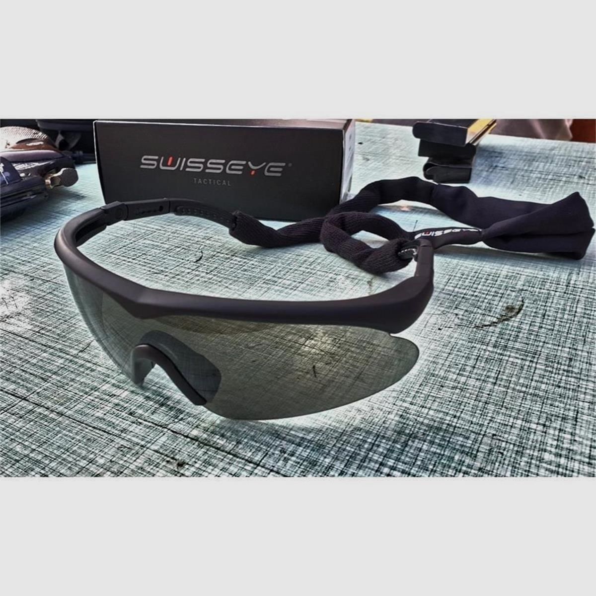 SwissEye Apache Schutzbrille rubber green - smokie + orange + clear