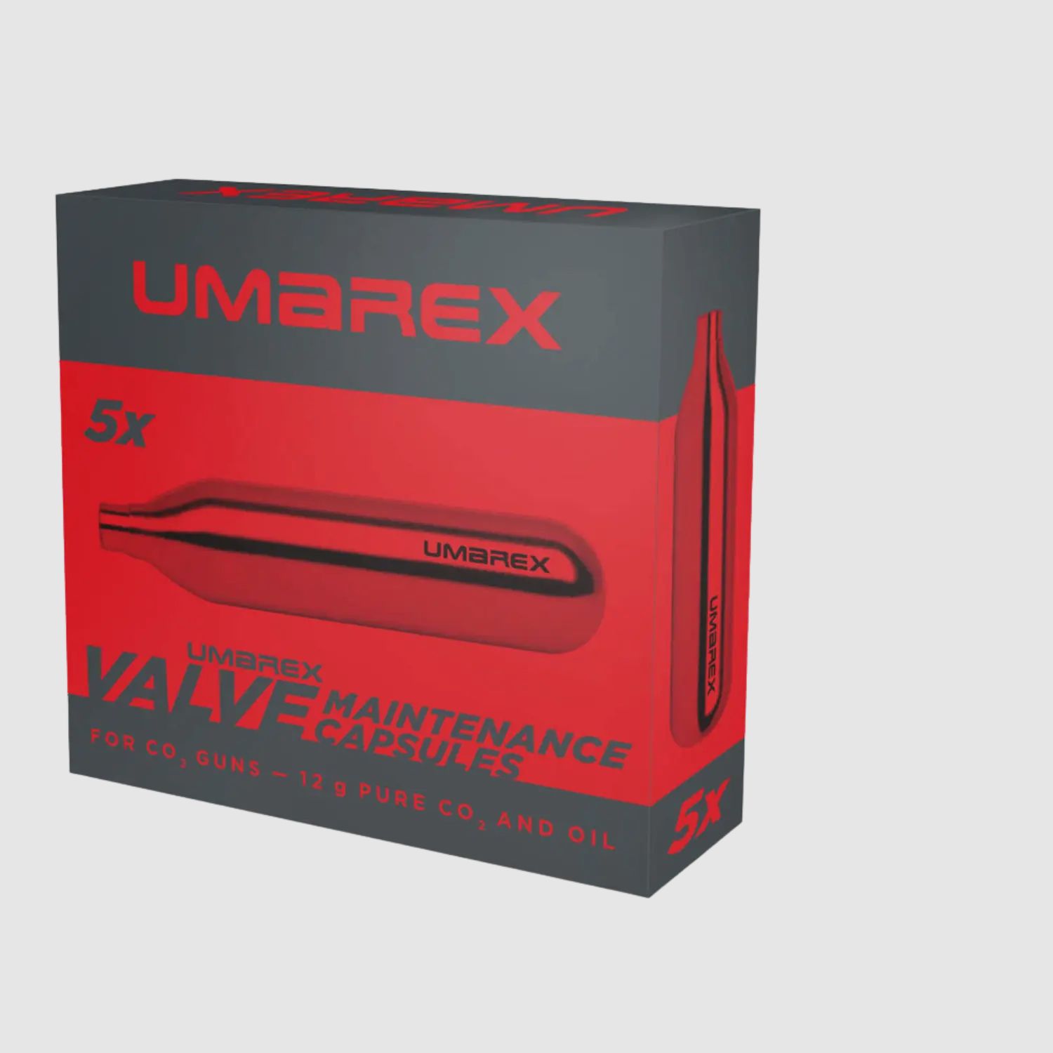 Capsules de maintenance 12g pour l'entretien des valves d'armes à CO2 5 pièces.