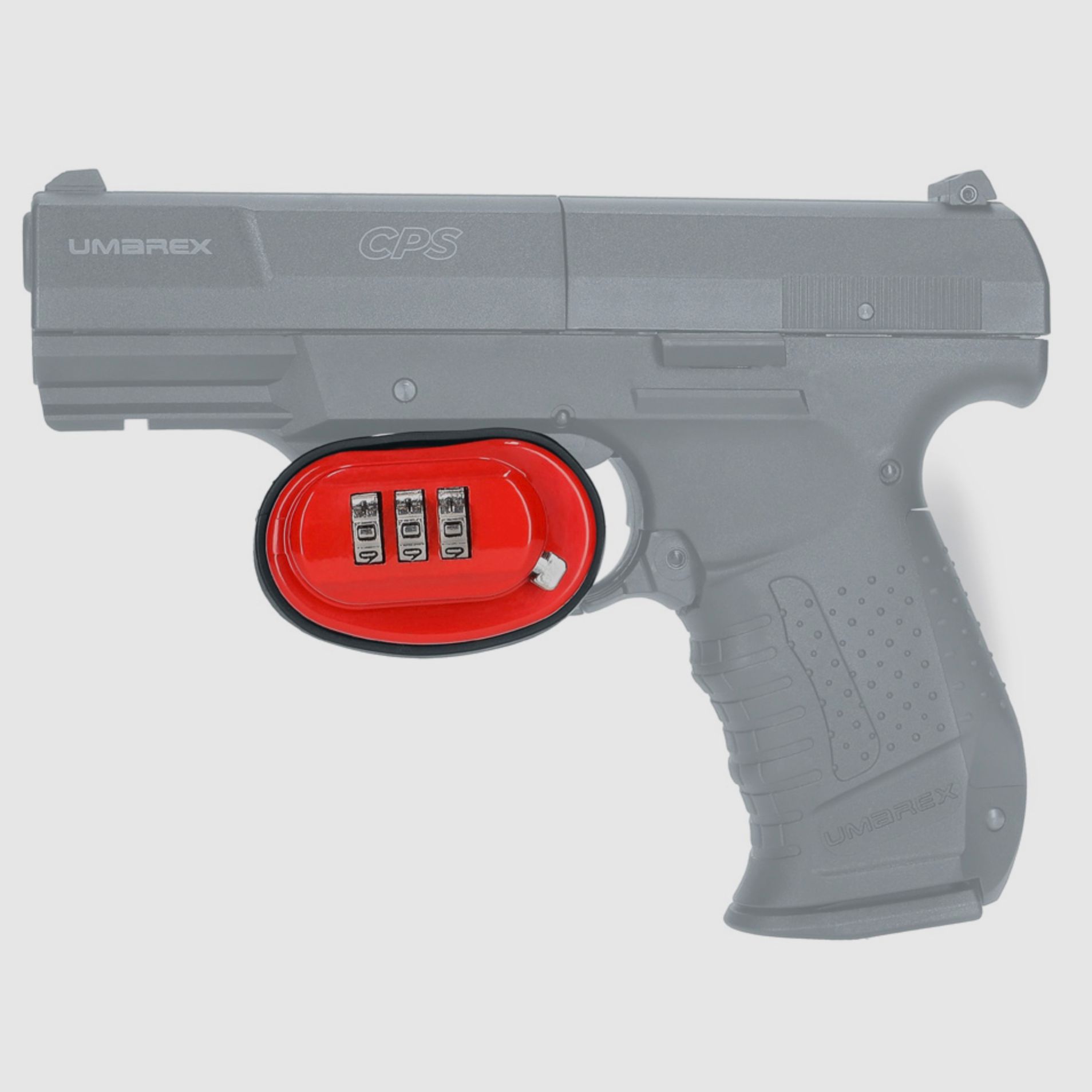 Umarex 3.4060 bloccaggio del grilletto con lucchetto a combinazione rosso
