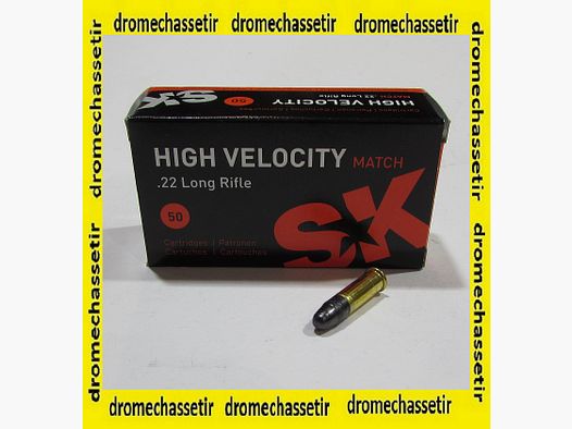 boite 50 cartouches cal 22lr SK High Velocity Match 40 grains