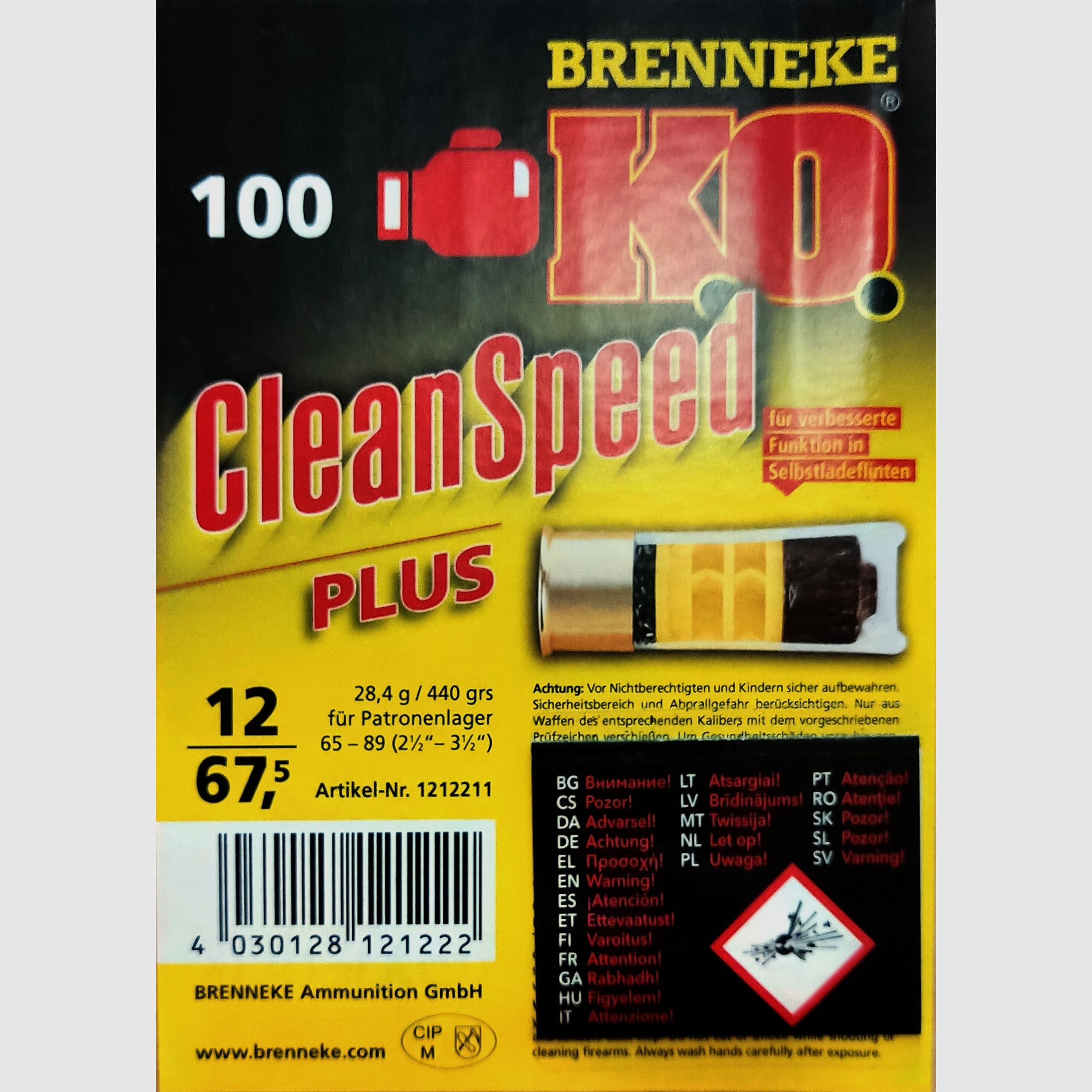2x Brenneke Clean Speed Plus .12 .12/67 12/67,5 slug per fucile da caccia munizione tiro sportivo, immagine 1 di 3