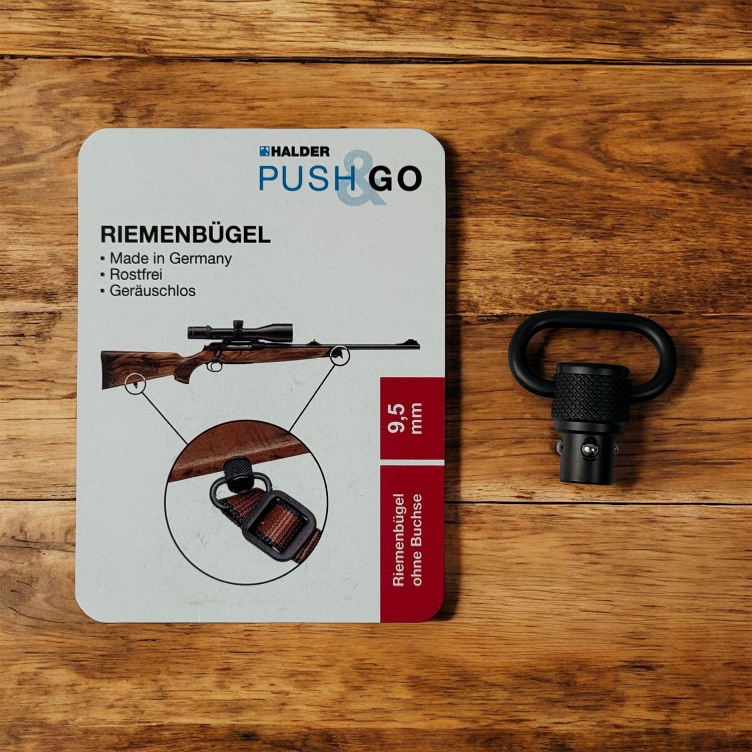 Soporte de correa Halder sin casquillo ø 9,5