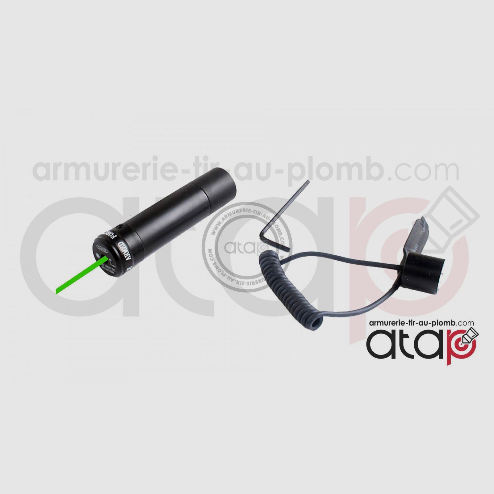 Pack Viseur laser tactique Vert avec switch, image 1 sur 3