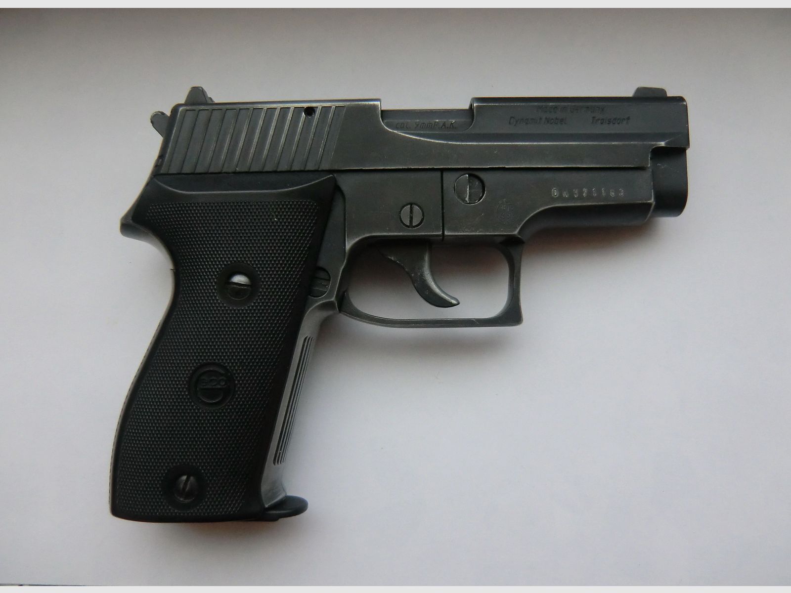 GECO Mod. 225  9mm P.A.K.  PTB: 636  Beschuss: KH 1997  9 - Schuss Magazin,   Made in Germany