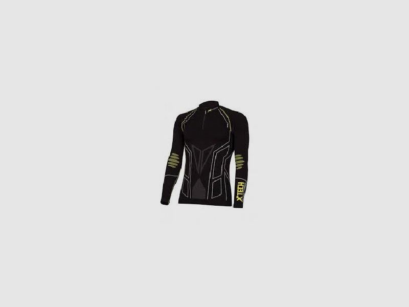 XTECH MAGLIA M/L ZIP PREMIUM NERA, immagine 2 di 4