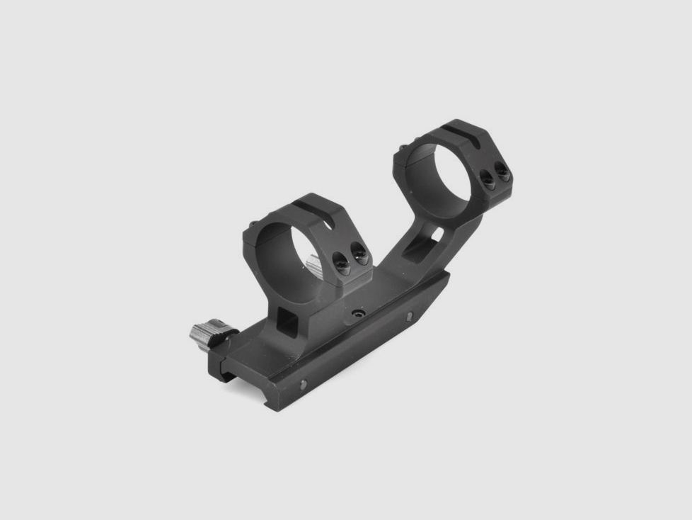 Weaver Tactical Thumb-Nut SPR 1-tlg. Mount Picatinny-Style mit Ringe Flattop AR-15 matt schwarz 30mm, integriertes Rückschlag-Basisdesign