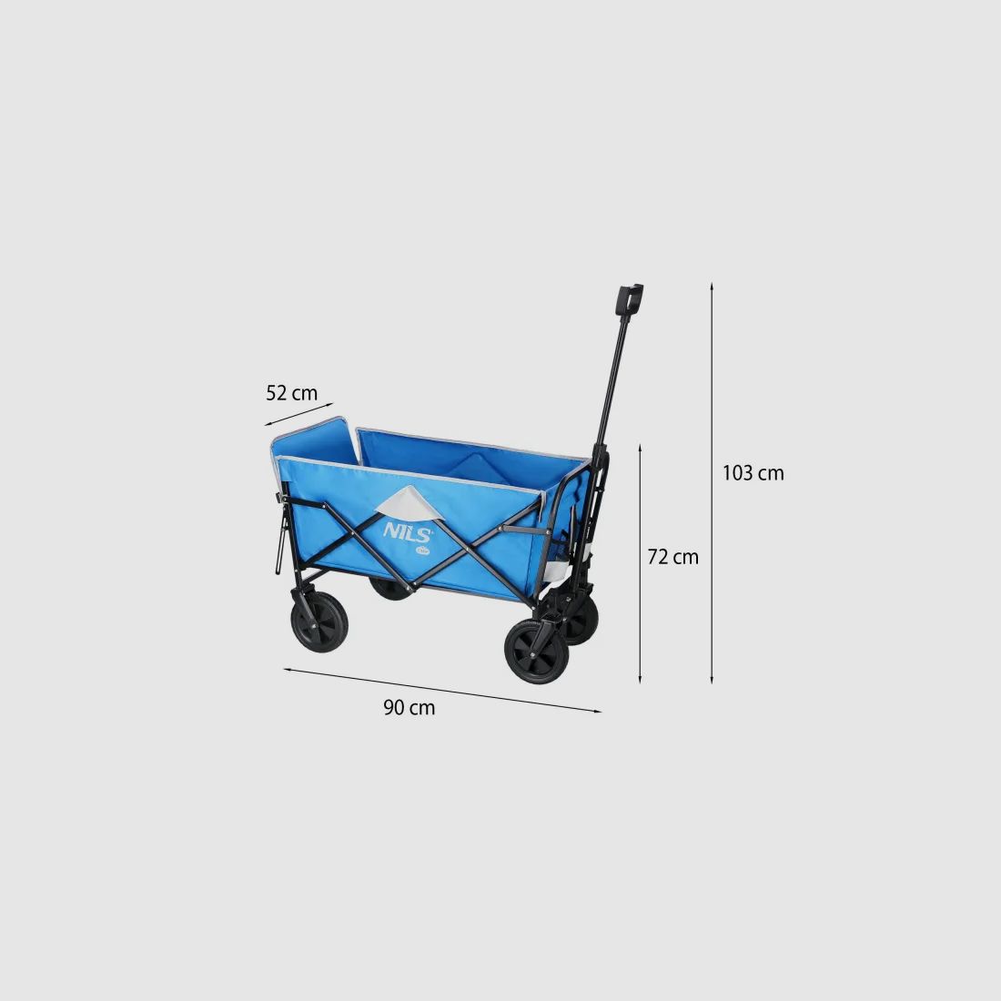 NC1606 Handwagen Grau-Blau 125L Nils Camp