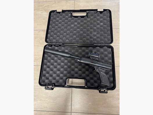 Crosman 2240 “Trophy RTU” – Pistolet CO₂ de 5,5 mm (0,22″), avec silencieux et point rouge dans une mallette