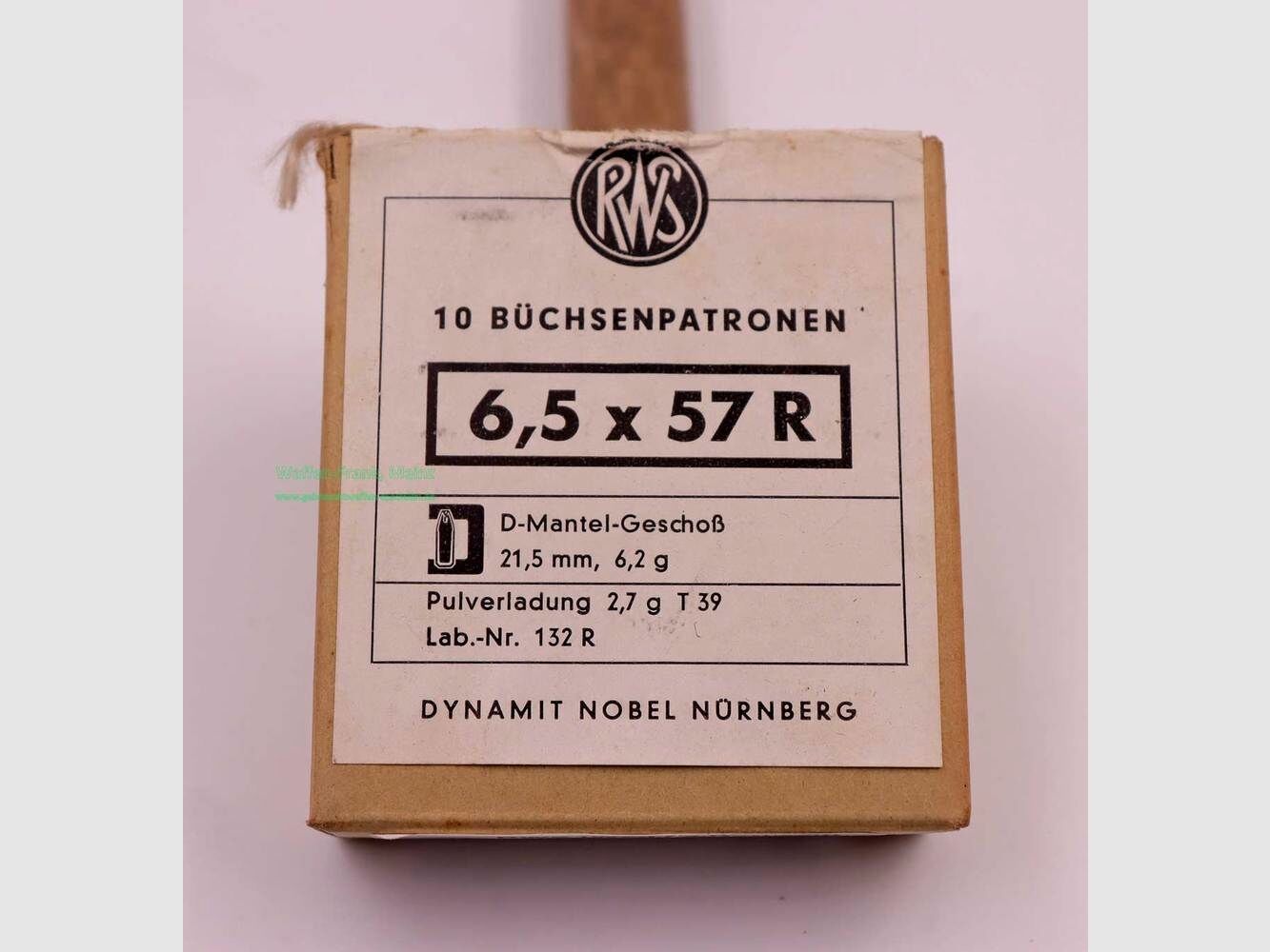 RWS (WZd.Fa.Rottweil) Büchsenpatronen 6,5x57R