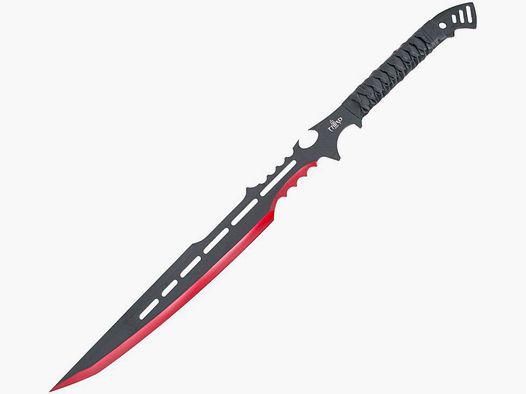 Jagd Machete schwarz mit rotem Schliff