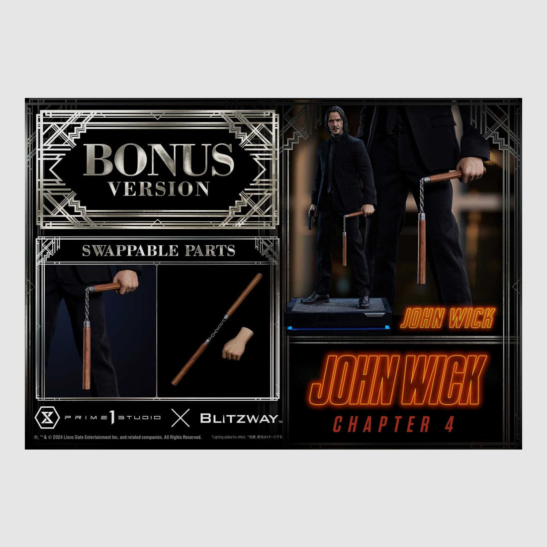 John Wick Chapter 4 Ultimate Premium Masterline Series Statue 1/4 John Wick Deluxe Bonus Version 54 cm | 43383