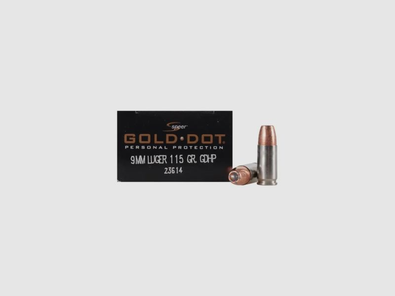 Speer Gold Dot Personal Protection 9mm Luger 115GR GDHP 20 Patronen