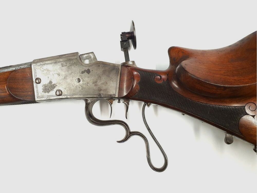 Armero desconocido Mannheim rifle de tiro raro de cerrojo