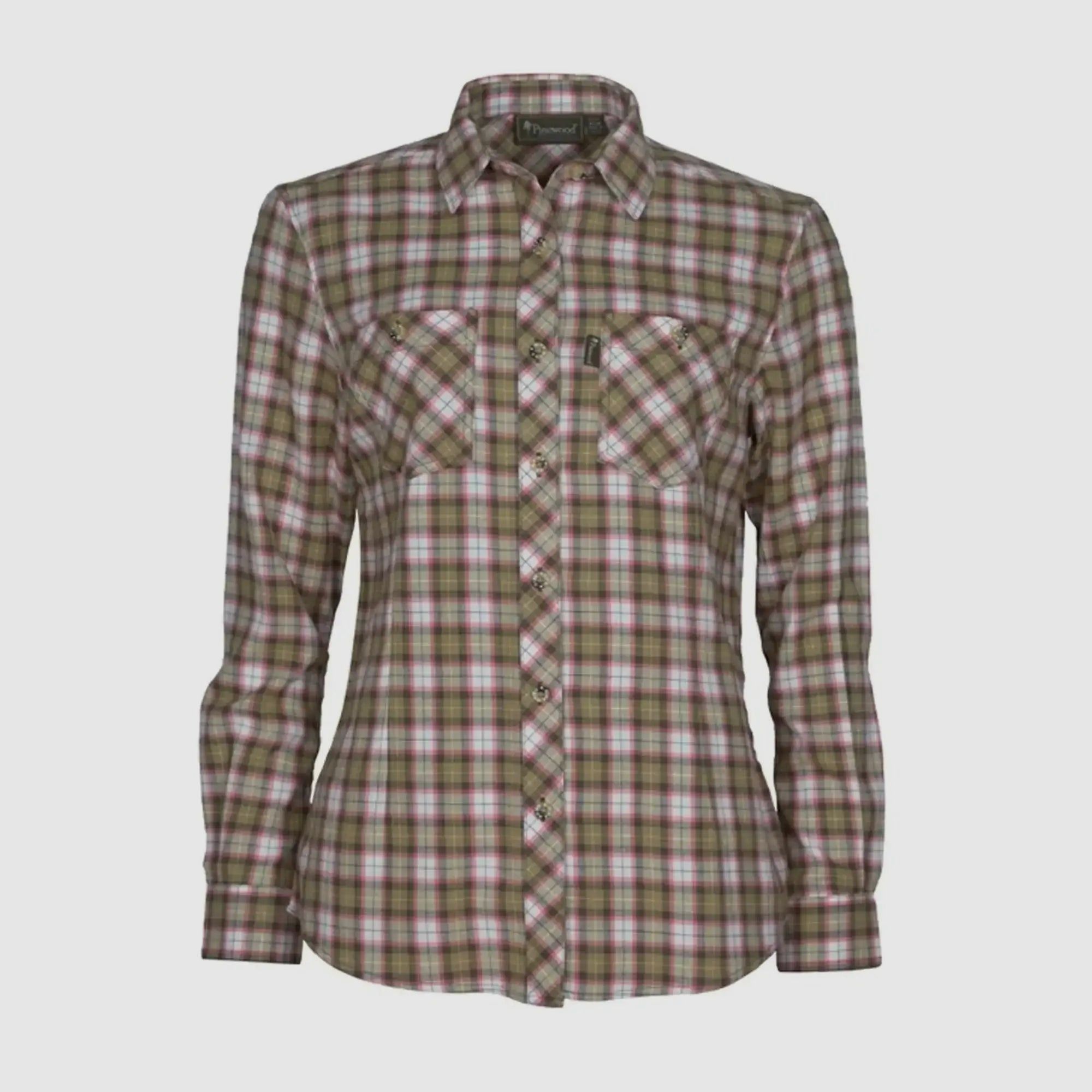 Pinewood Camicia Flanella Felicia verde bianco Donne