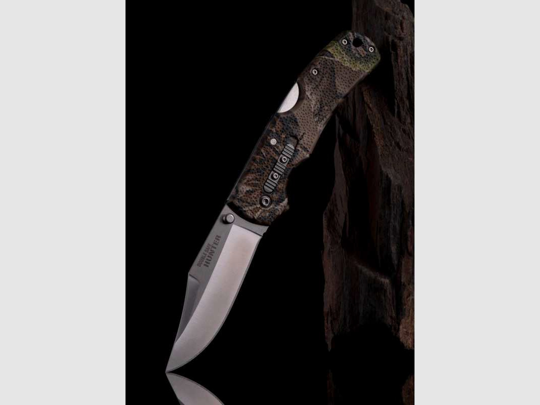 Cold Steel Double Safe Hunter Taschenmesser, Camouflage, mit Kunststoff-Clip