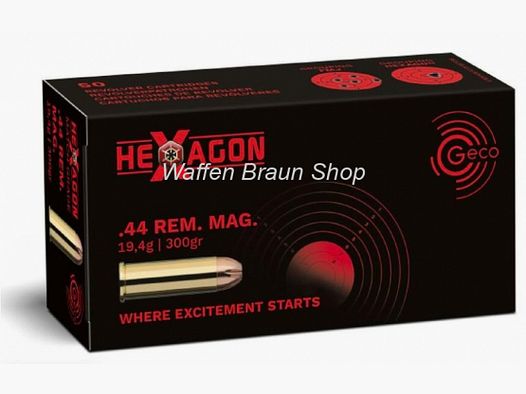 Geco Patronen .44 Magnum Hexagon 19,4g 50 Stück