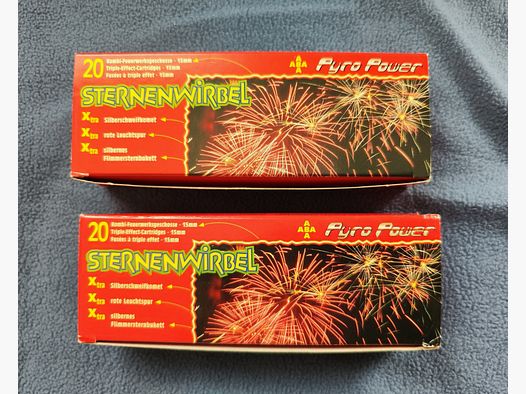 ABA Sternenwirbel Kombi proyectiles de fuegos artificiales Pyro Power Xtra 15 mm