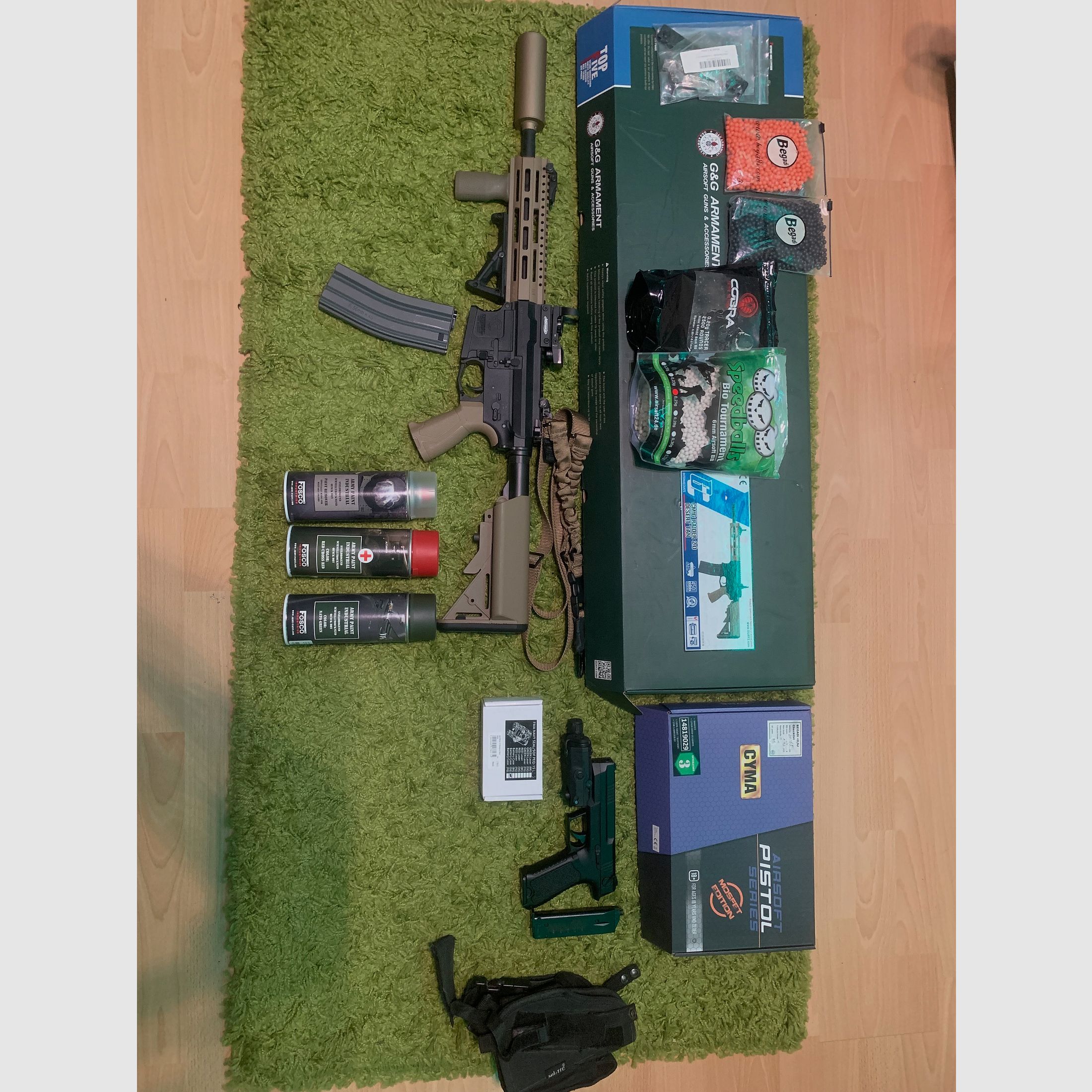 G&G CM16 Raider 2.0 - Desert Tan - Like new (S-AEG, 1.5J)
