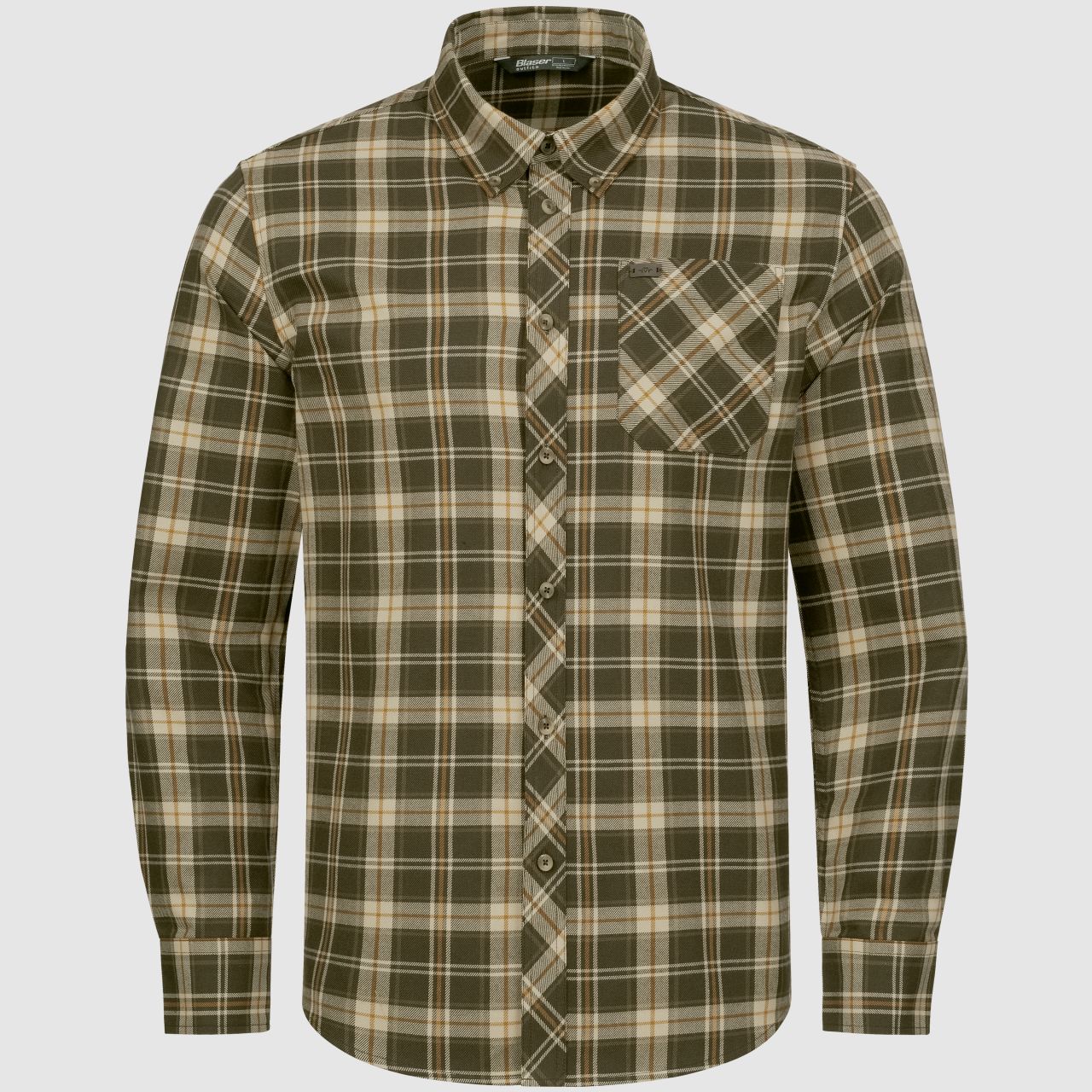 Blaser Herren Hemd Louie braun/orange karriert
