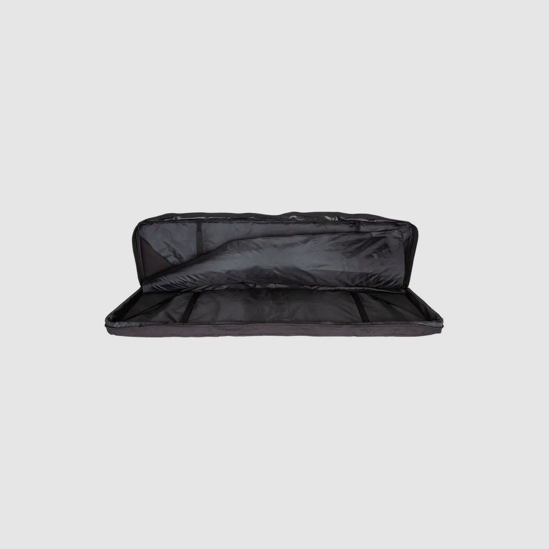 Rifle bag for 2 long guns up to 140cm, black, with divider and backpack straps