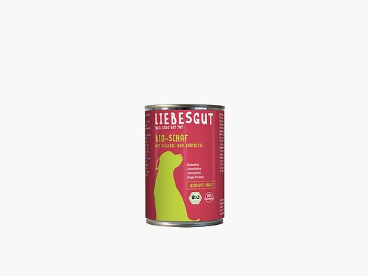 Liebesgut Hundenassfutter Bio Schaf mit Sellerie und Kartoffel 400g