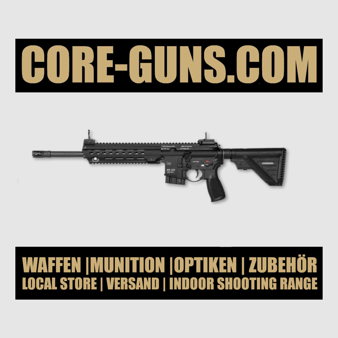 HK MR308 Heckler & Koch MR 308 A3 zwart kaliber 308Win 16,5 HK MR308 16,5" - RRP: 4031€