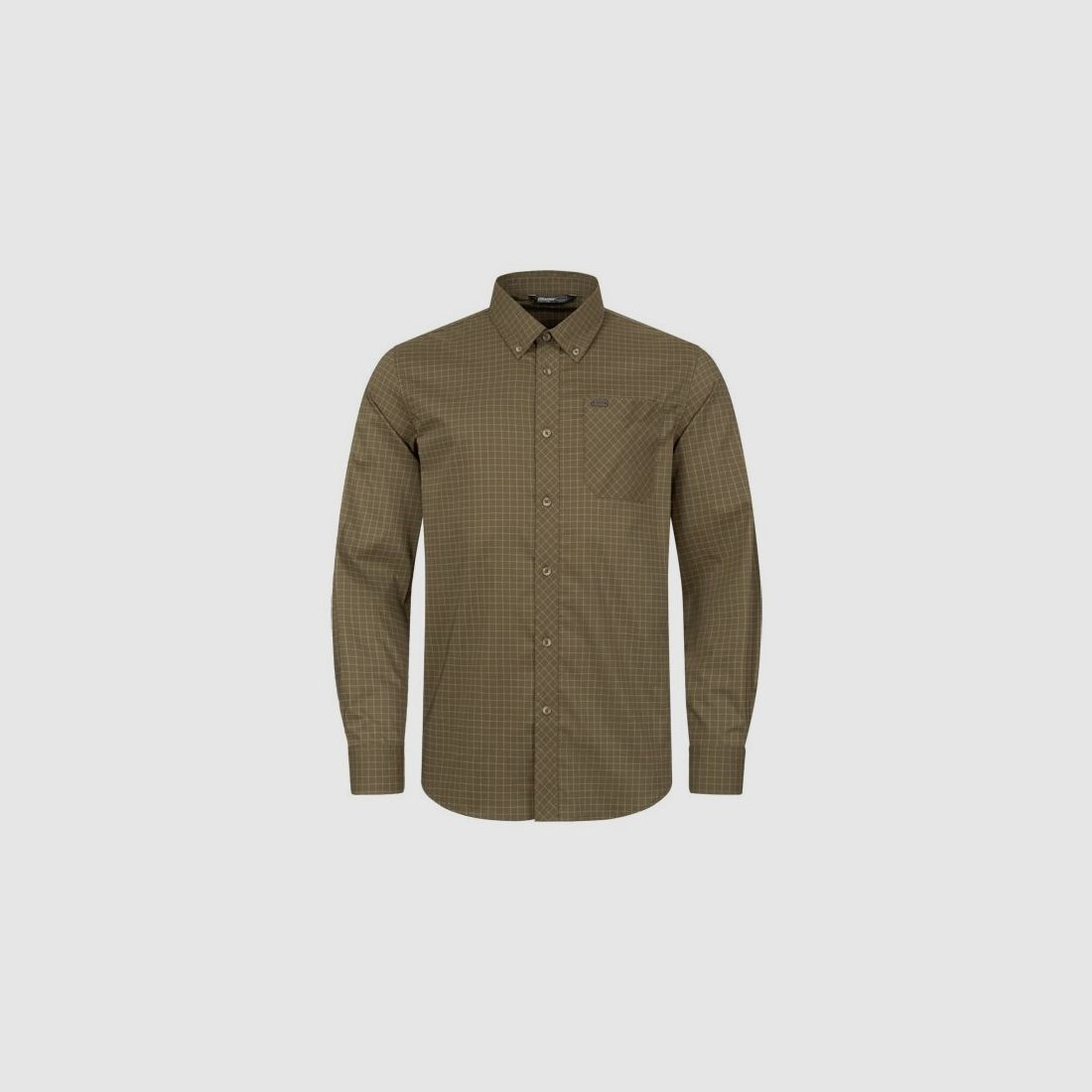 Blaser Stretch Shirt Serge Dark Olive Checked