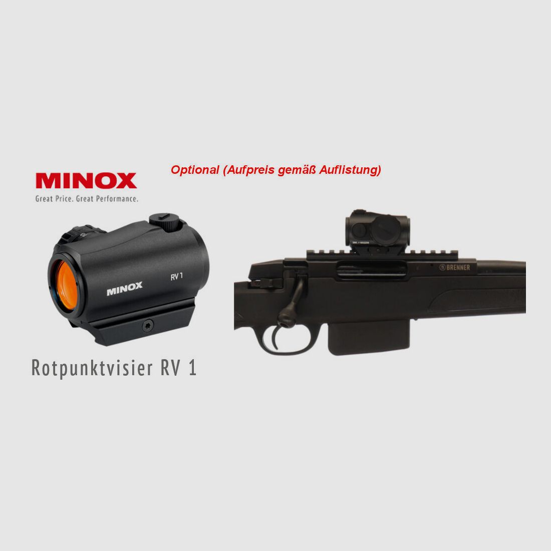 Brenner Komplettpaket:	 Brenner BR-20 Polymer mit Zielfernrohr Hawke Vantage 3-12x56