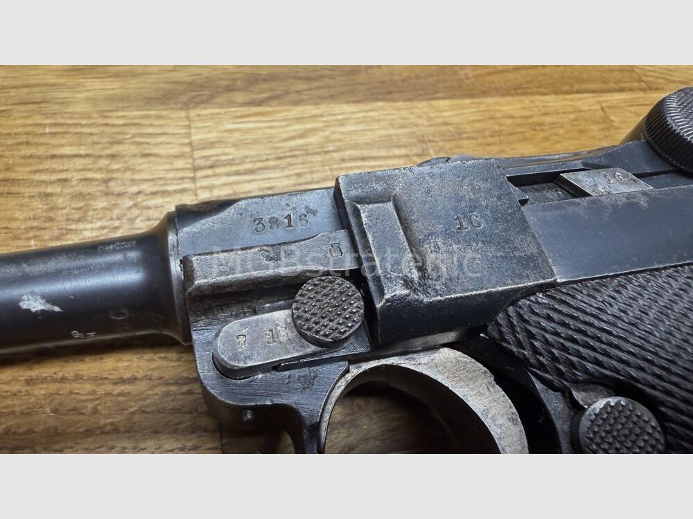 Pistol 08 Erfurt Manufacture 1918 Luger - valid proof