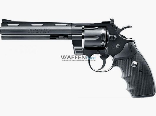 Colt Python 6 inch CO2 revolver 4,5 mm BB, geblauwde afwerking