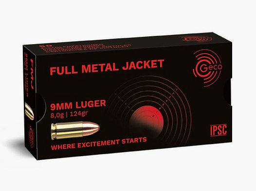 GECO 9mm Luger FMJ 8,0g - 50 Patronen