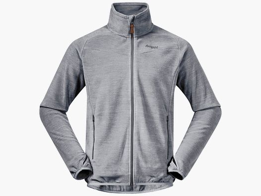 Bergans Hareid Fleecejacke NoHood Herren Aluminium M