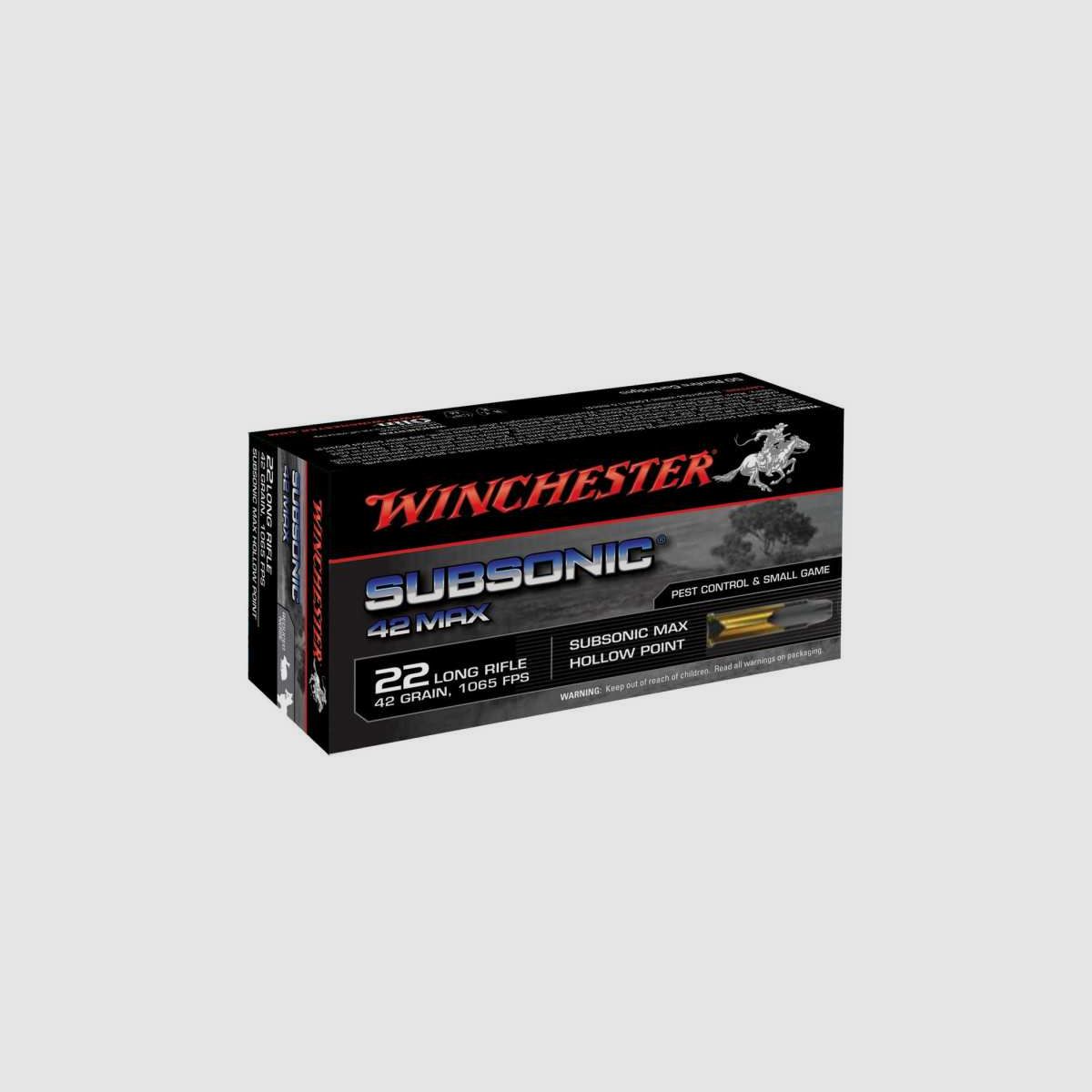 Patronen 22LR Subsonic 42gr HP X50