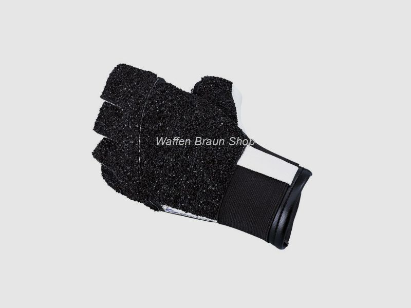 Gehmann Schießhandschuh fingerfrei Gr. S für die Linke Hand Weiß/ Schwarz
