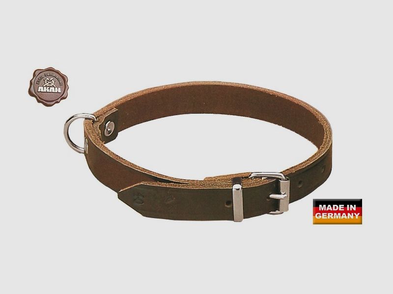 Collare Albrecht-Kind in pelle di cuoio rivettato 45cm collari e imbracature per cani