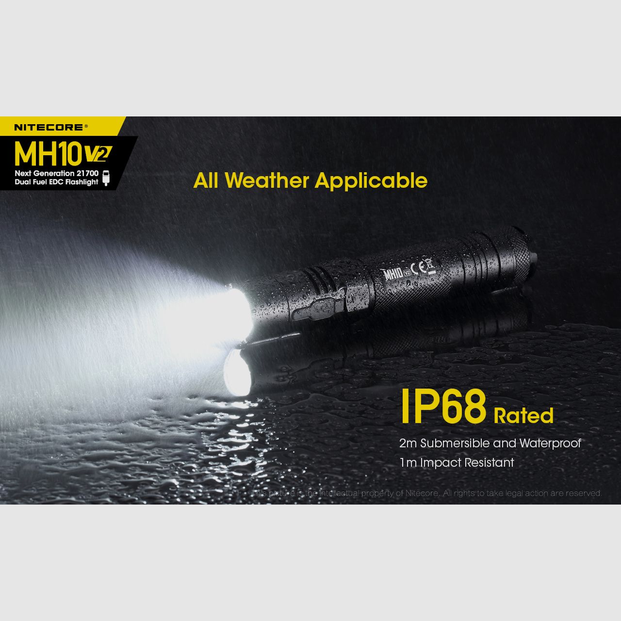 Nitecore MH10 V2 Tactische Led Zaklamp Oplaadbaar, afbeelding 25 van 27
