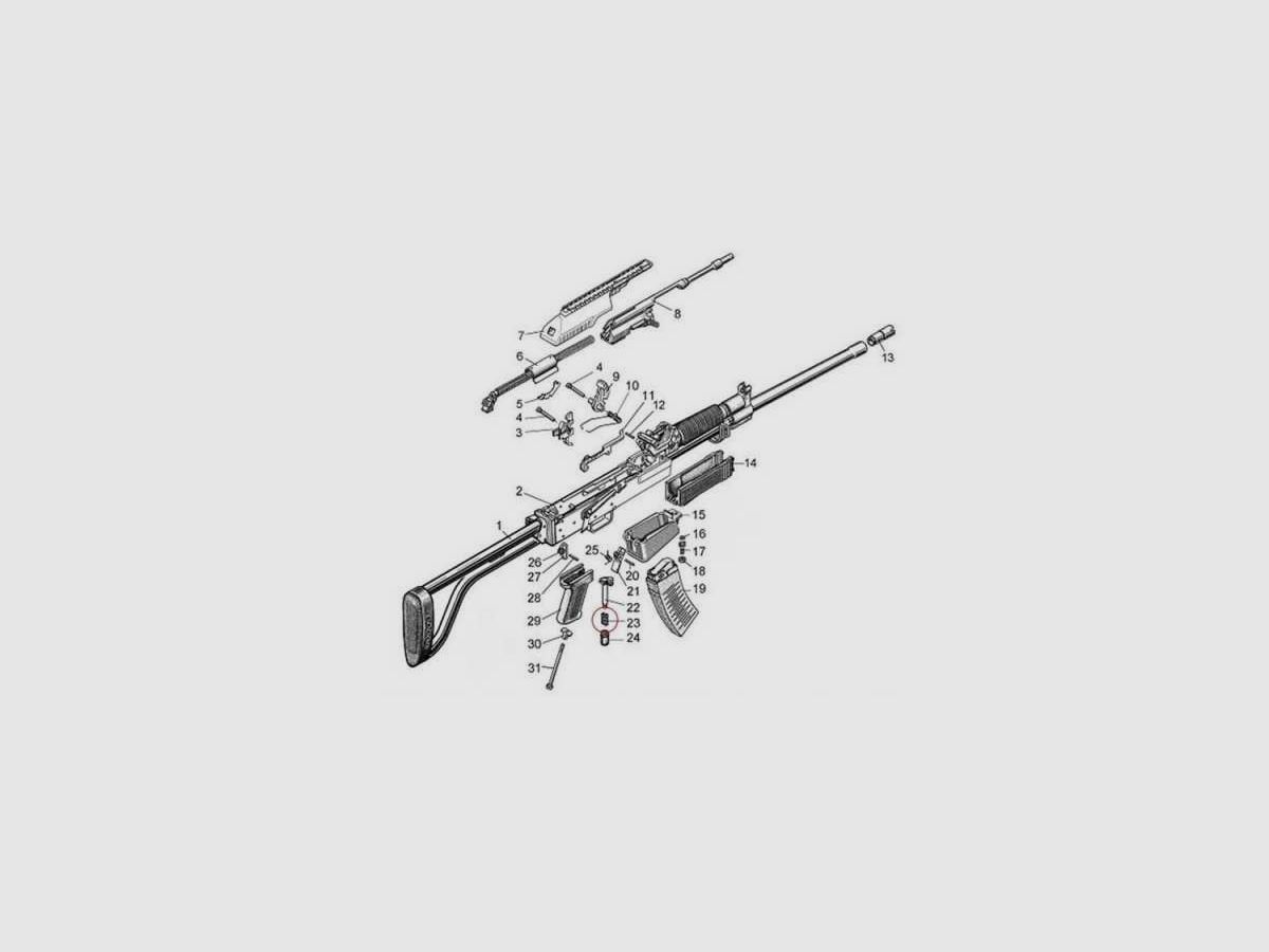 Eemann Tech Schiebeverschlussfeder für Molot-Vepr 12ga, Bild 3 von 3