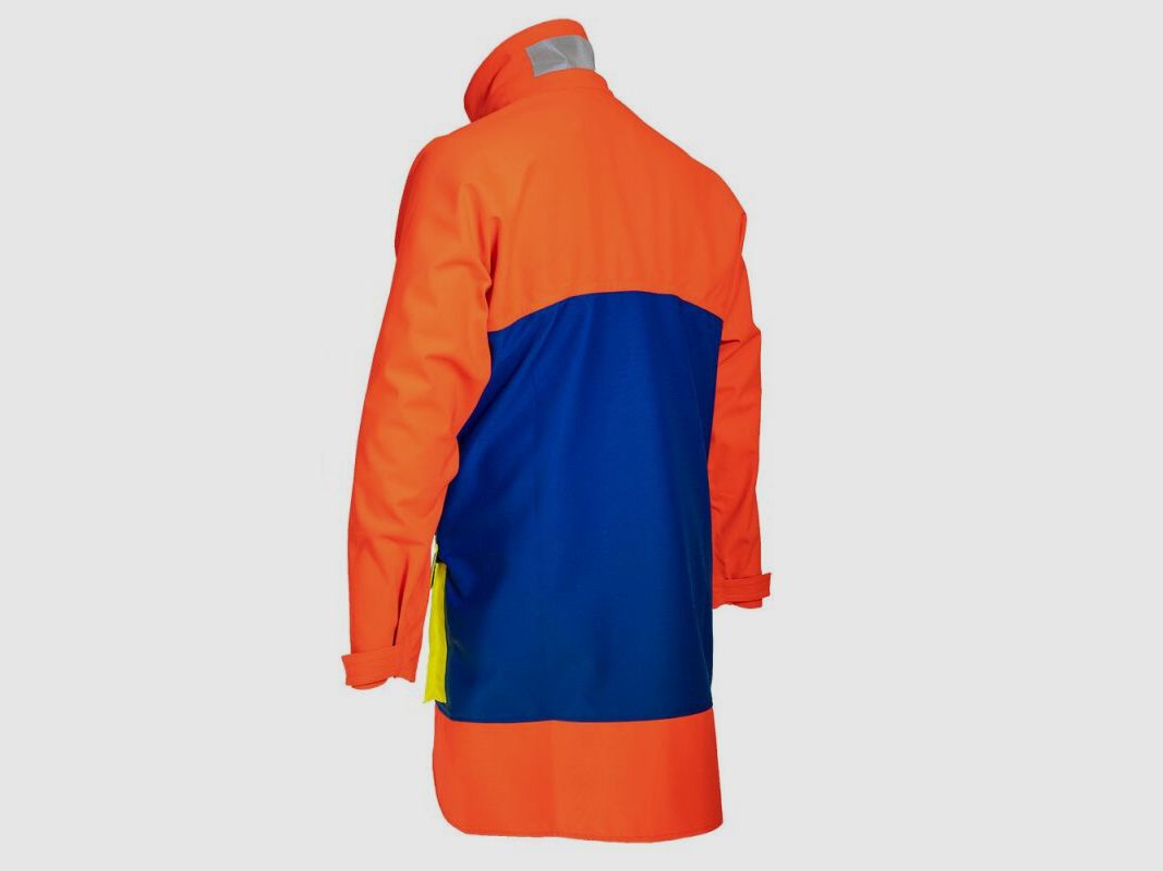 Kruedener Hundeführer-/ Durchgehjacke warnrot/blau/gelb