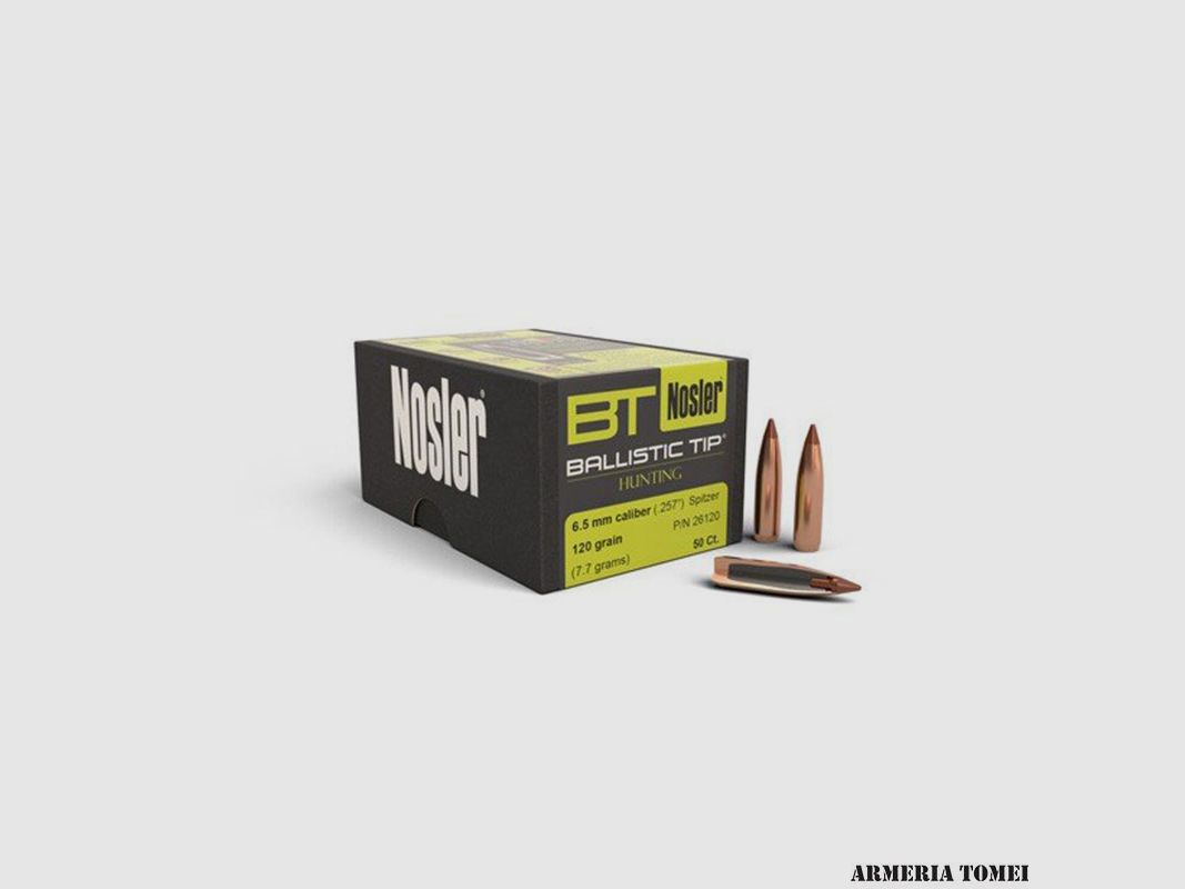 NOSLER – BULLE CAL 6.5MM 120GR BALLISTIC TIP HUNTING BULLET (50PCS)