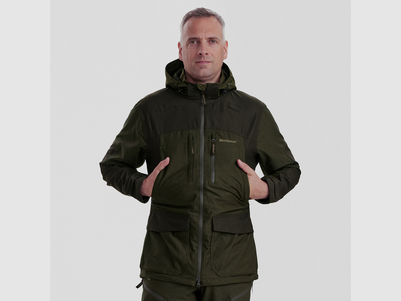 Chasse Jacke - Olive Night melange – Kleidergröße Herren: 60