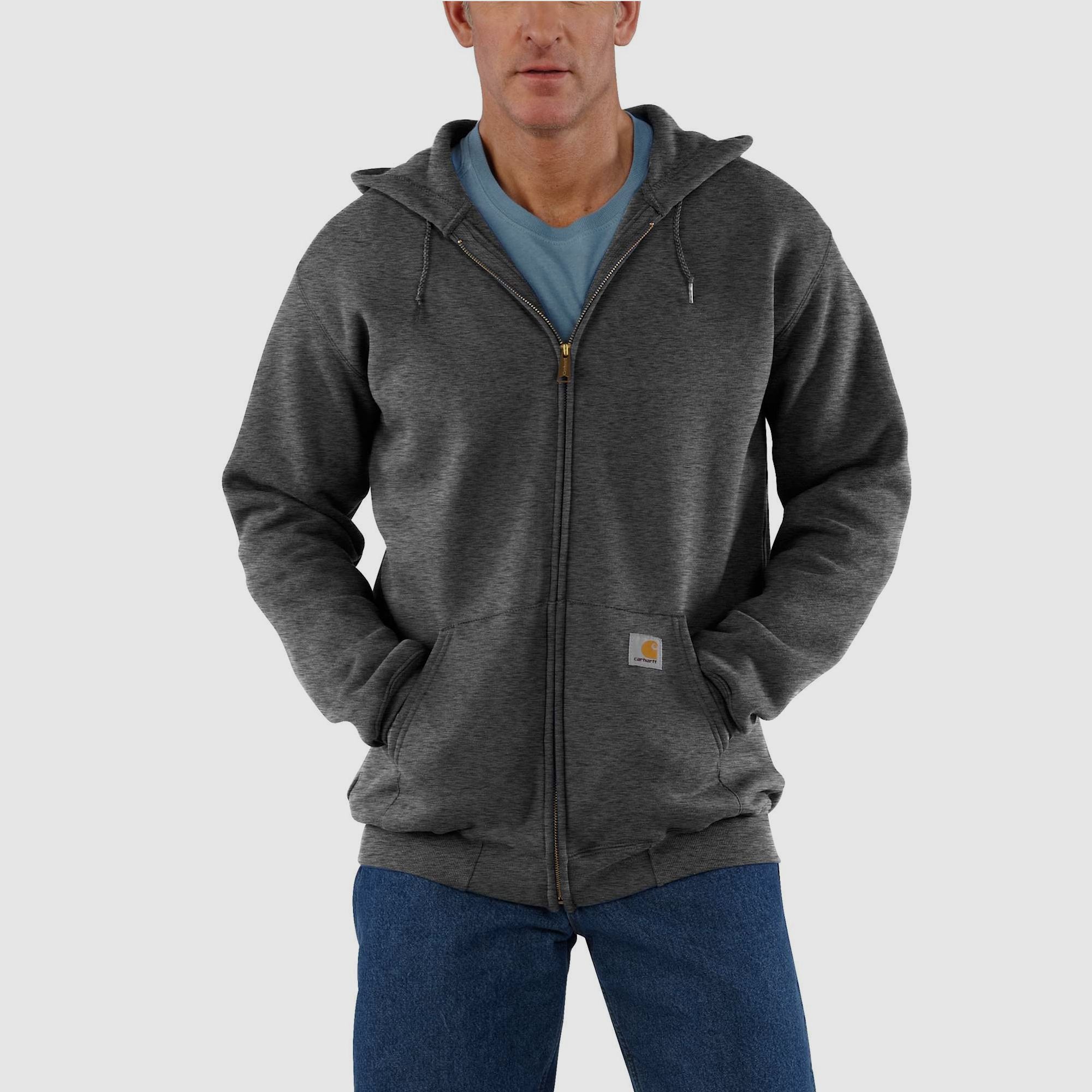 Carhartt Zip Up Hoodie Men's Carbon Heather XL