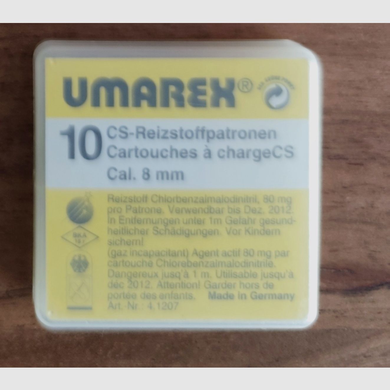 CS Gas Patronen 8mm von UMAREX 10 Stück